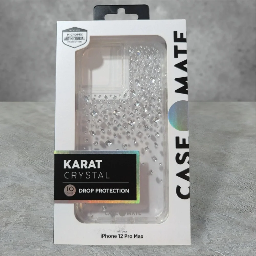 L3. Case-Mate‎ Karat Crystal Case for Apple iPhone 12 Pro Max Clear/Crystals